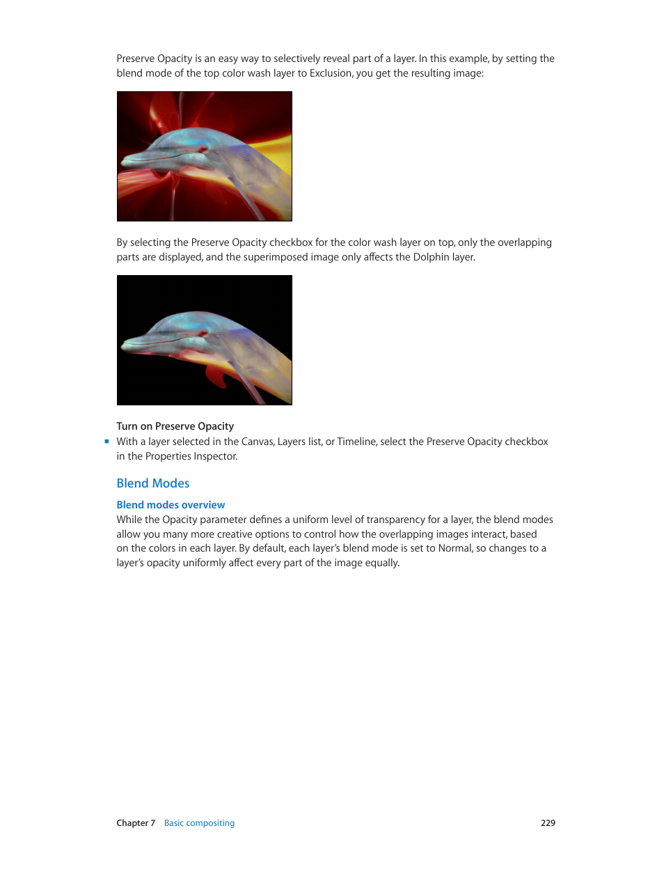 Blend modes, Blend modes overview | Apple Motion 5.1.1 User Manual | Page 229 / 1090