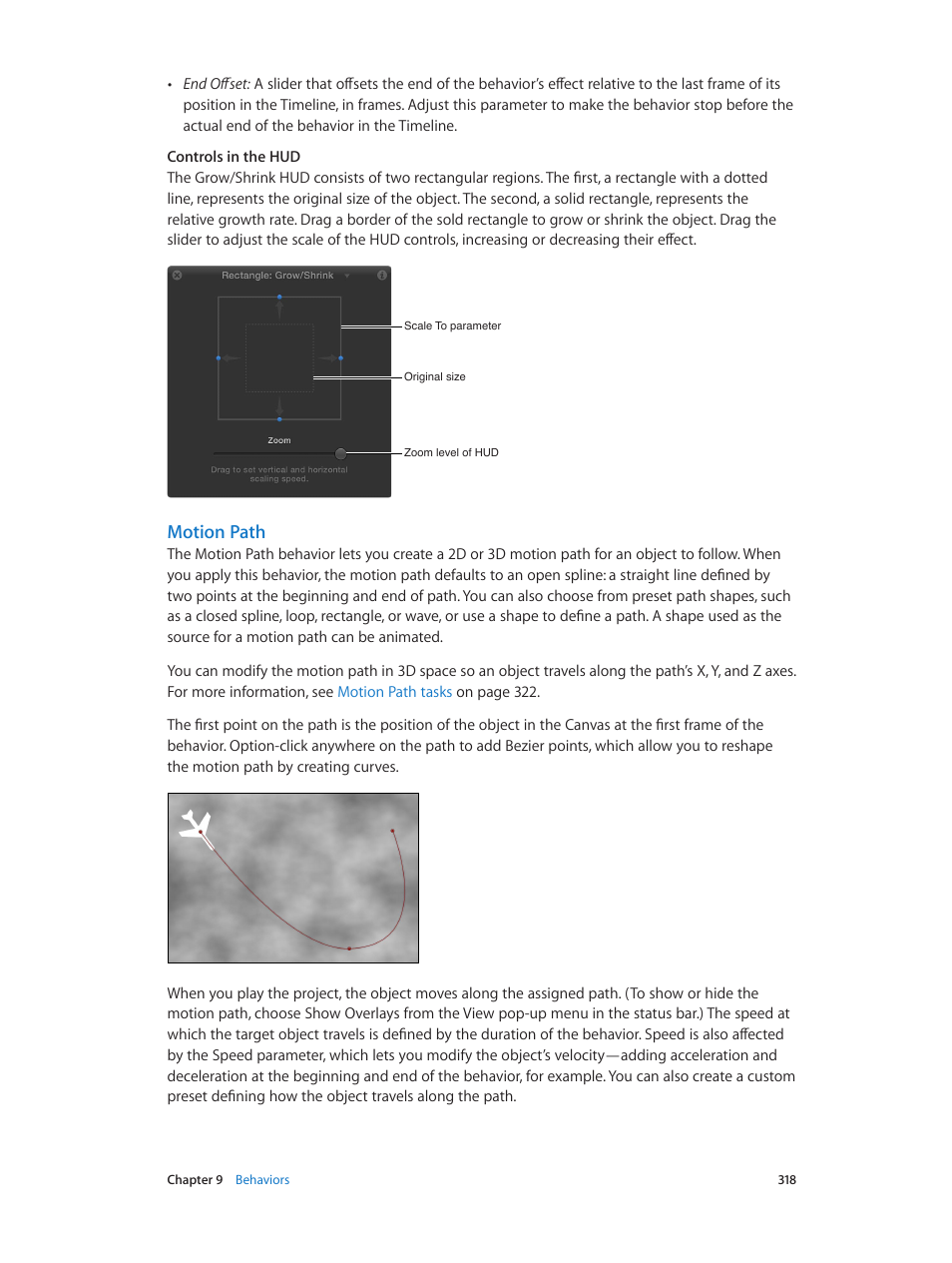 Motion path | Apple Motion 5.1.1 User Manual | Page 318 / 1090