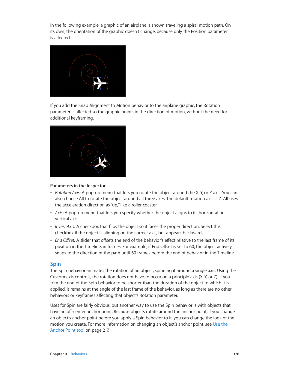 Spin | Apple Motion 5.1.1 User Manual | Page 328 / 1090