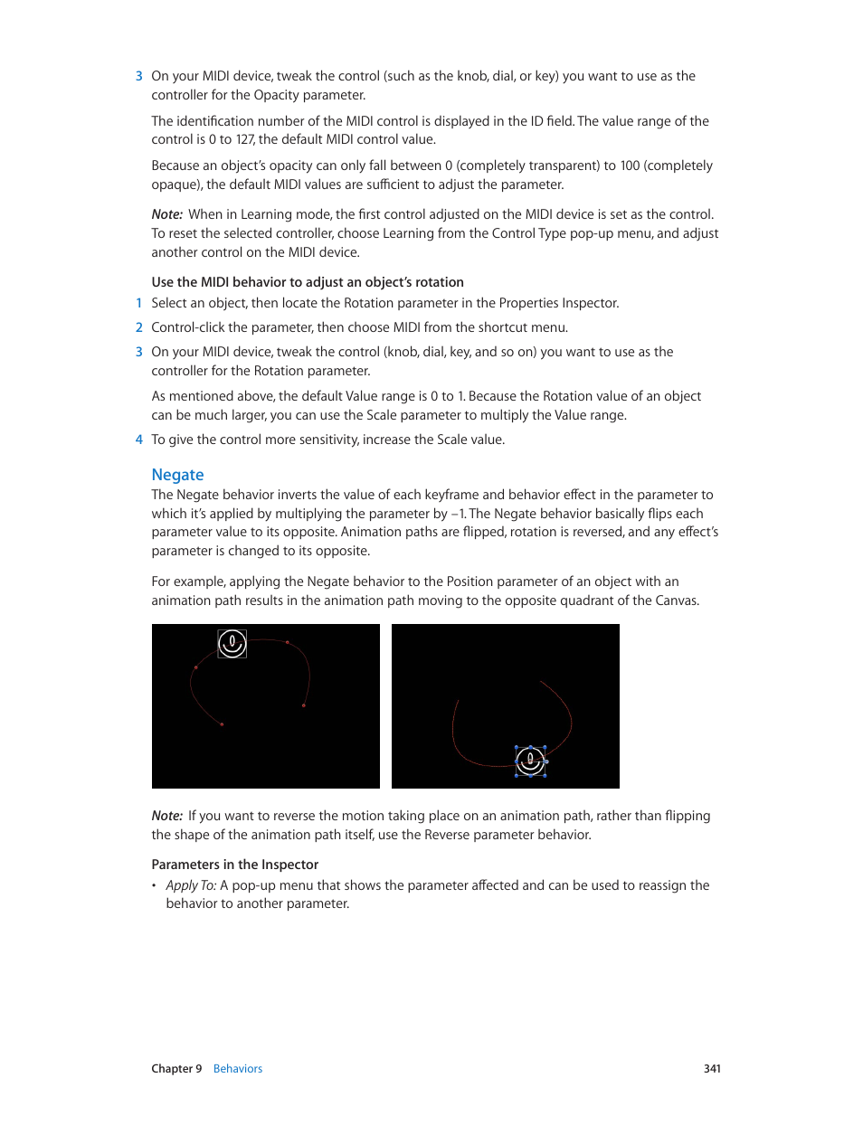 Negate | Apple Motion 5.1.1 User Manual | Page 341 / 1090