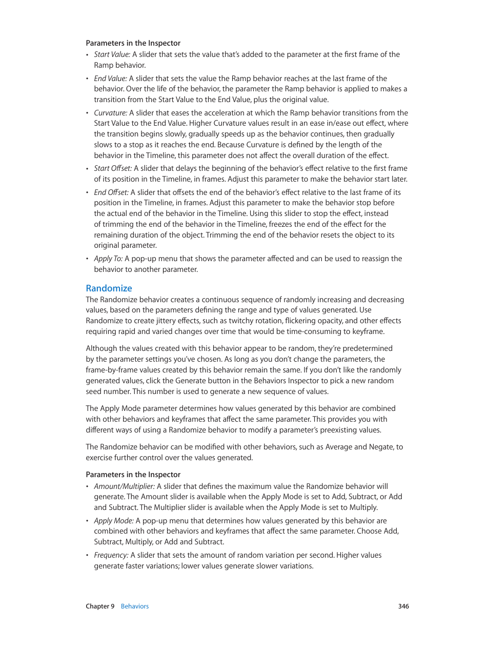 Randomize | Apple Motion 5.1.1 User Manual | Page 346 / 1090