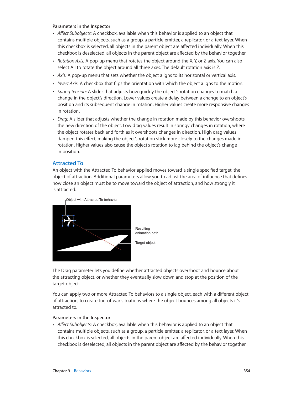 Attracted to | Apple Motion 5.1.1 User Manual | Page 354 / 1090
