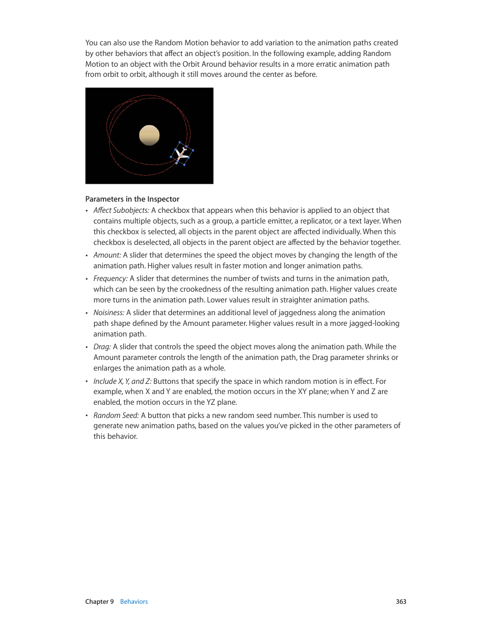 Random motion | Apple Motion 5.1.1 User Manual | Page 363 / 1090