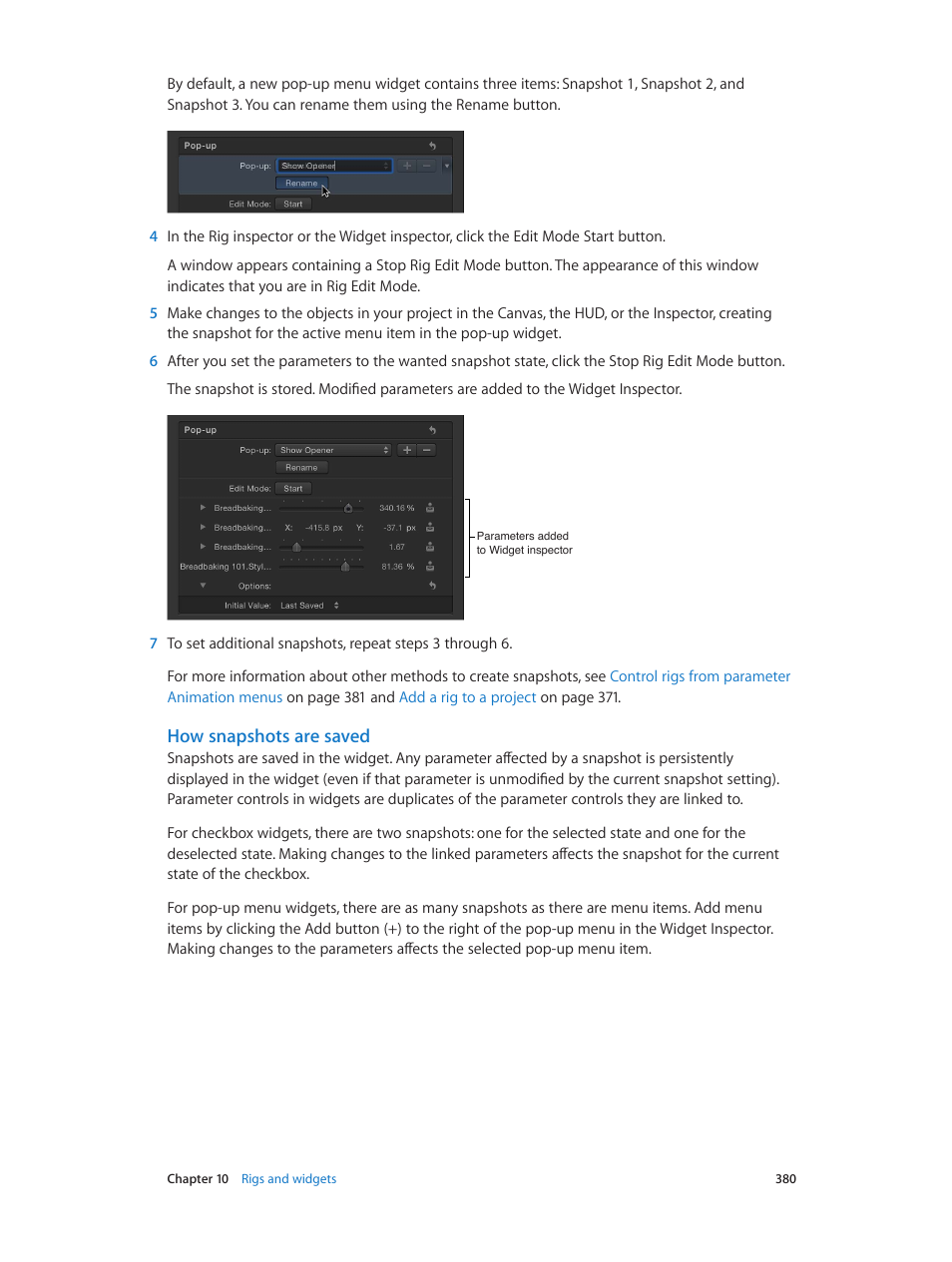How snapshots are saved | Apple Motion 5.1.1 User Manual | Page 380 / 1090