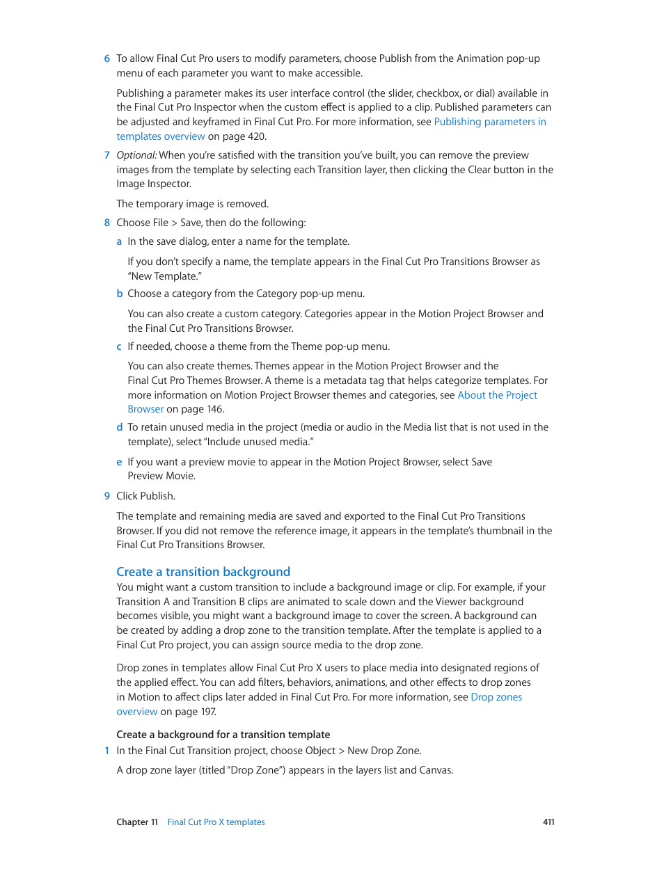Create a transition background | Apple Motion 5.1.1 User Manual | Page 411 / 1090
