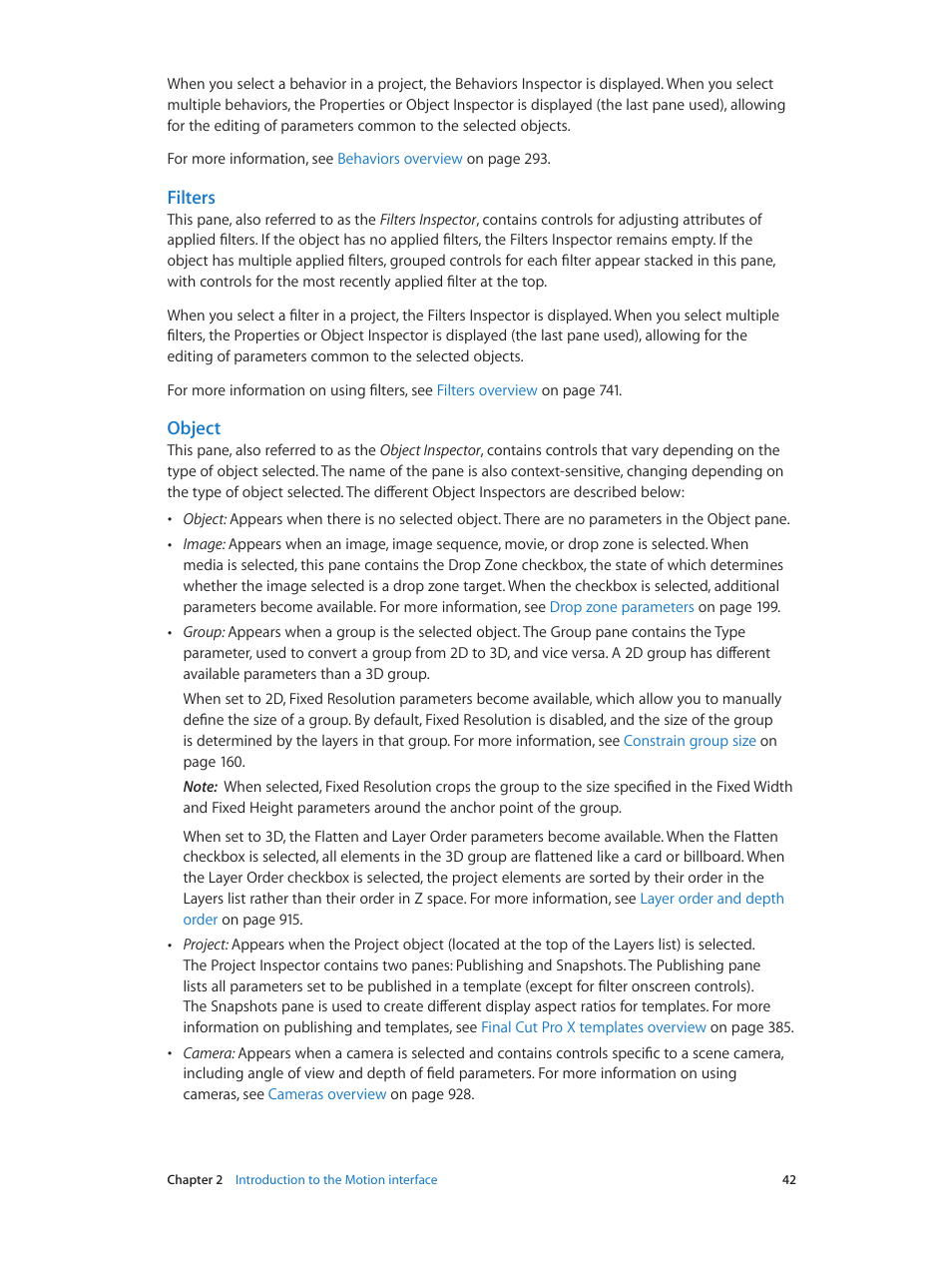 Filters, Object | Apple Motion 5.1.1 User Manual | Page 42 / 1090