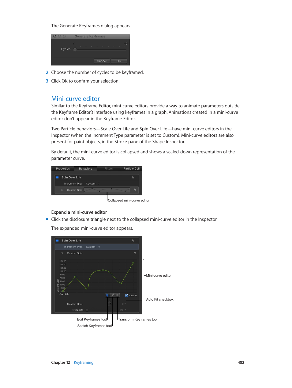 Mini-curve editor, 482 mini-curve editor | Apple Motion 5.1.1 User Manual | Page 482 / 1090