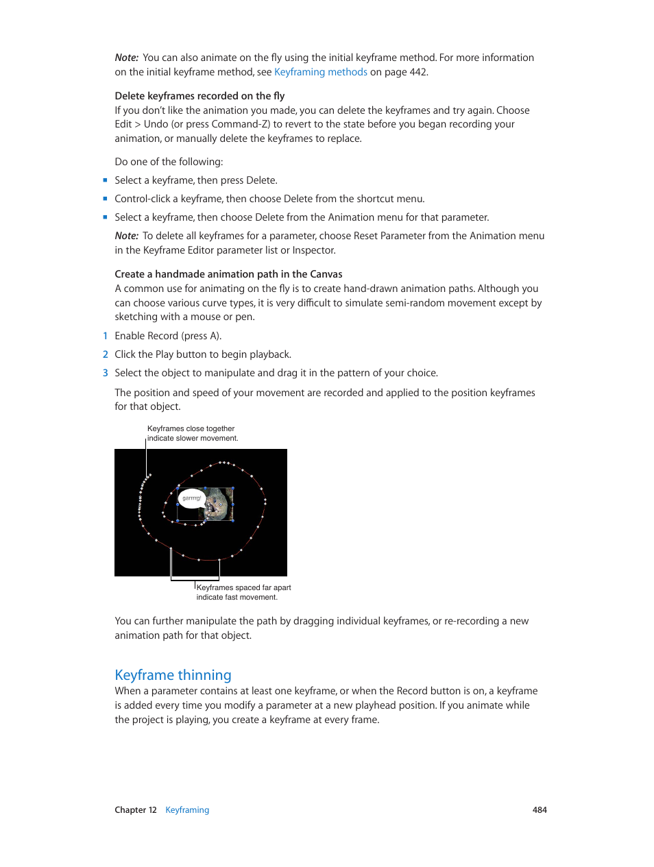 Keyframe thinning, 484 keyframe thinning | Apple Motion 5.1.1 User Manual | Page 484 / 1090