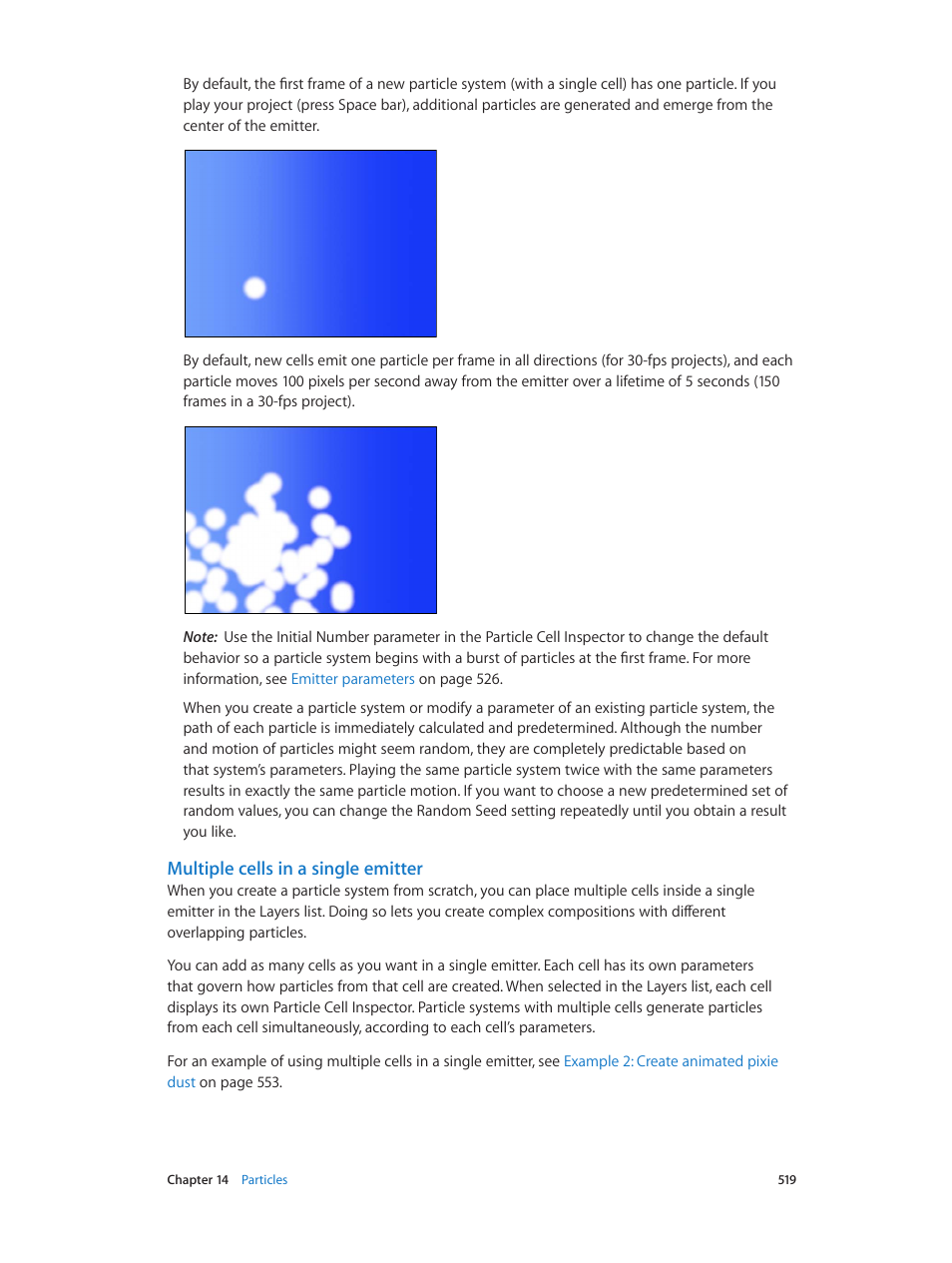 Multiple cells in a single emitter | Apple Motion 5.1.1 User Manual | Page 519 / 1090