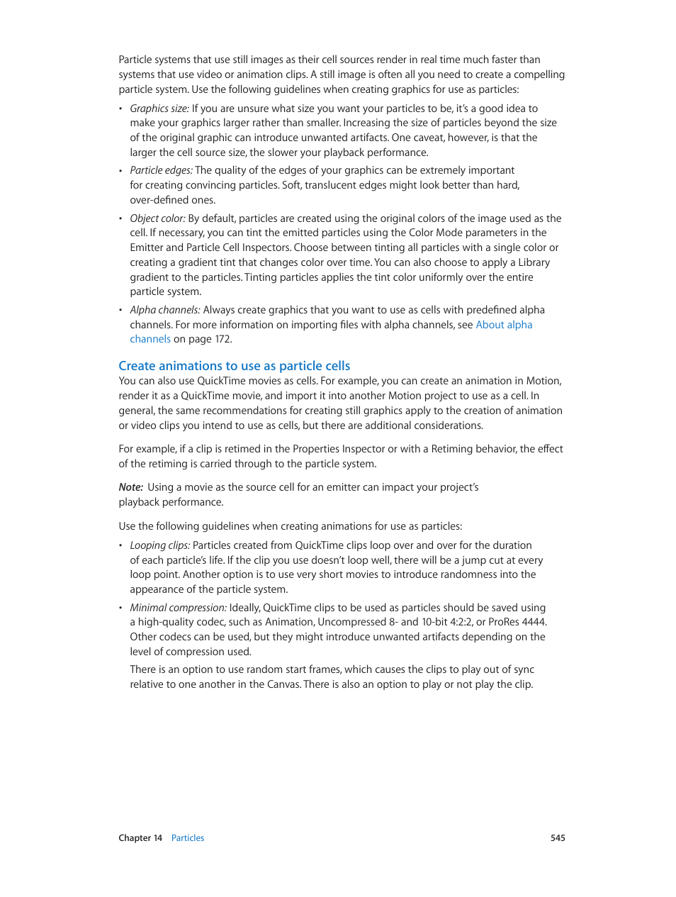 Create animations to use as particle cells | Apple Motion 5.1.1 User Manual | Page 545 / 1090