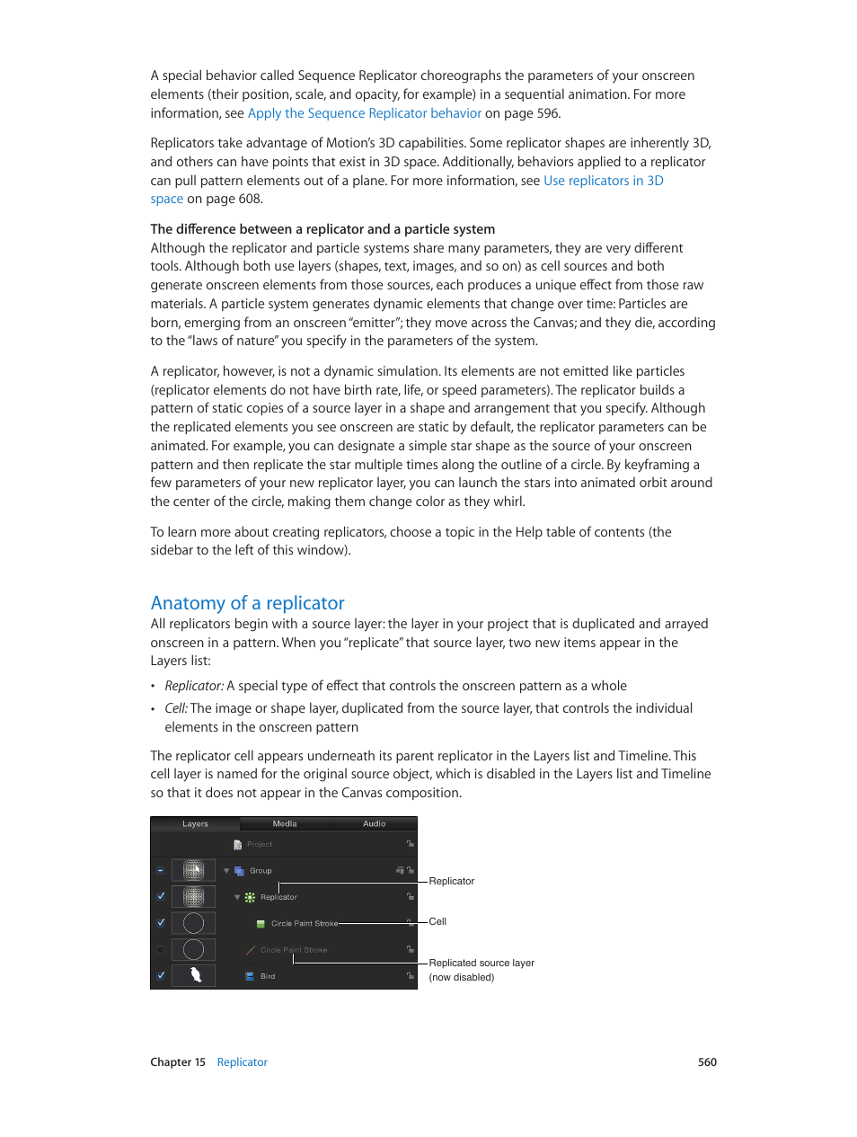 Anatomy of a replicator, 560 anatomy of a replicator | Apple Motion 5.1.1 User Manual | Page 560 / 1090