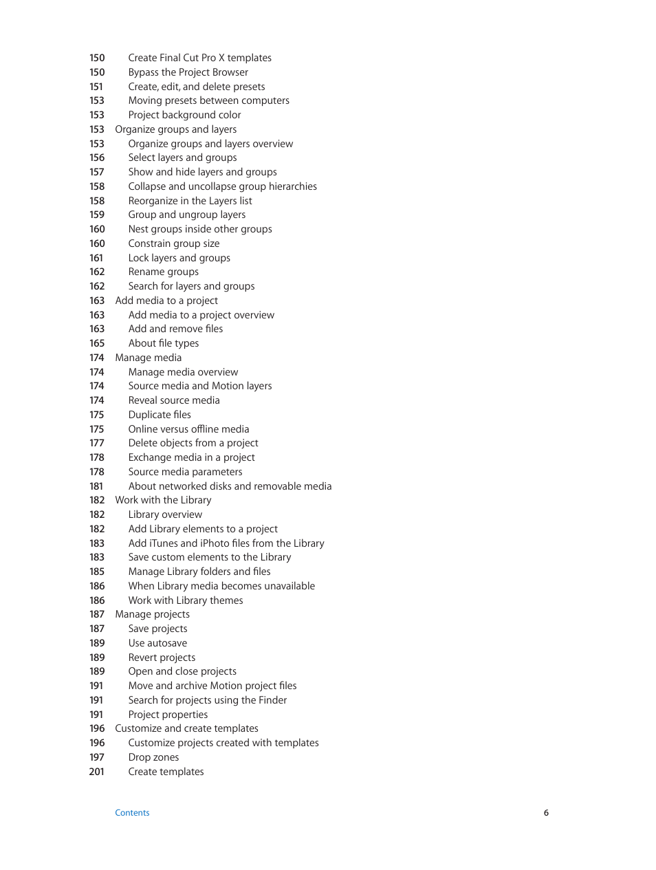 Apple Motion 5.1.1 User Manual | Page 6 / 1090