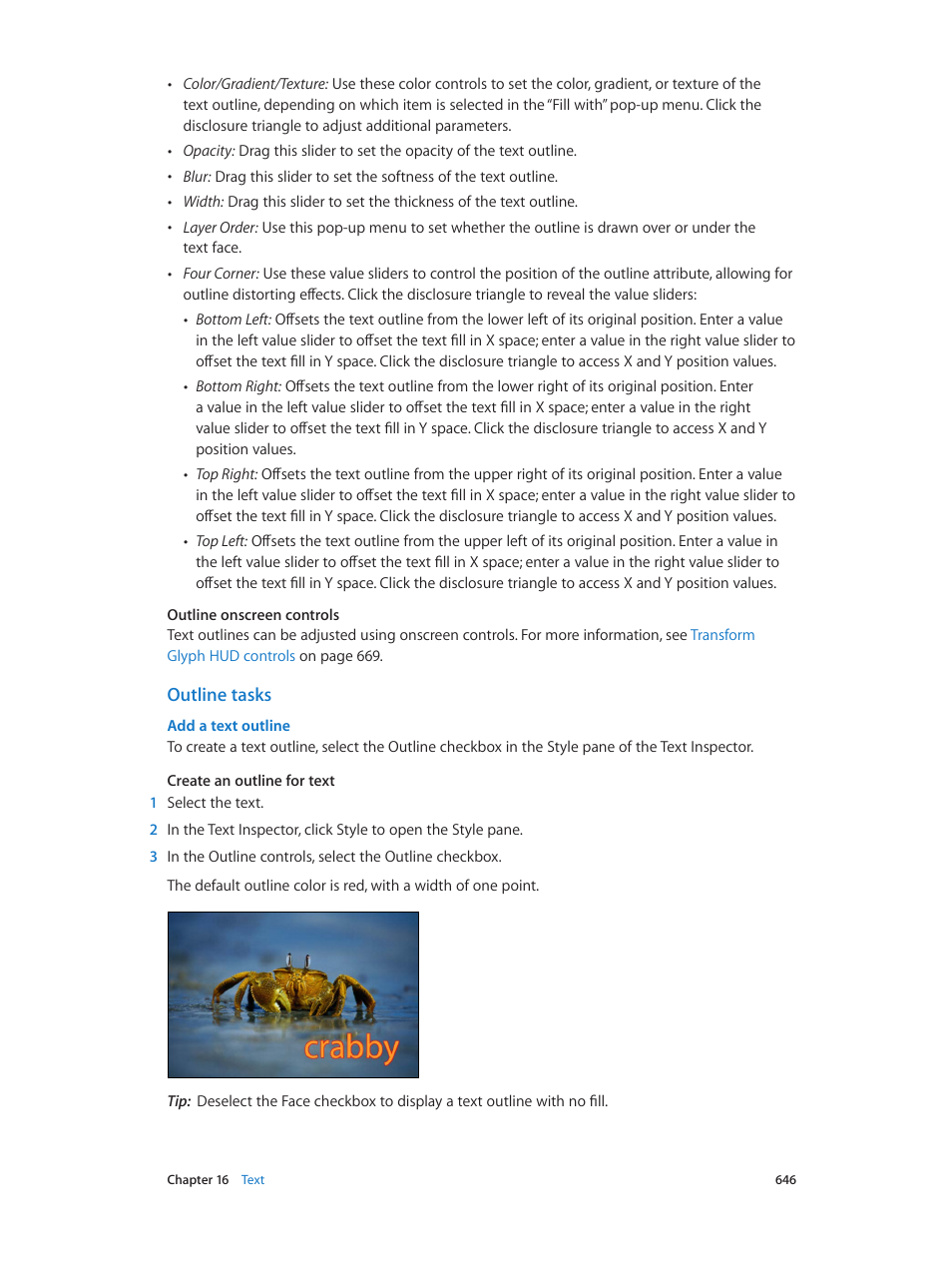 Outline tasks | Apple Motion 5.1.1 User Manual | Page 646 / 1090