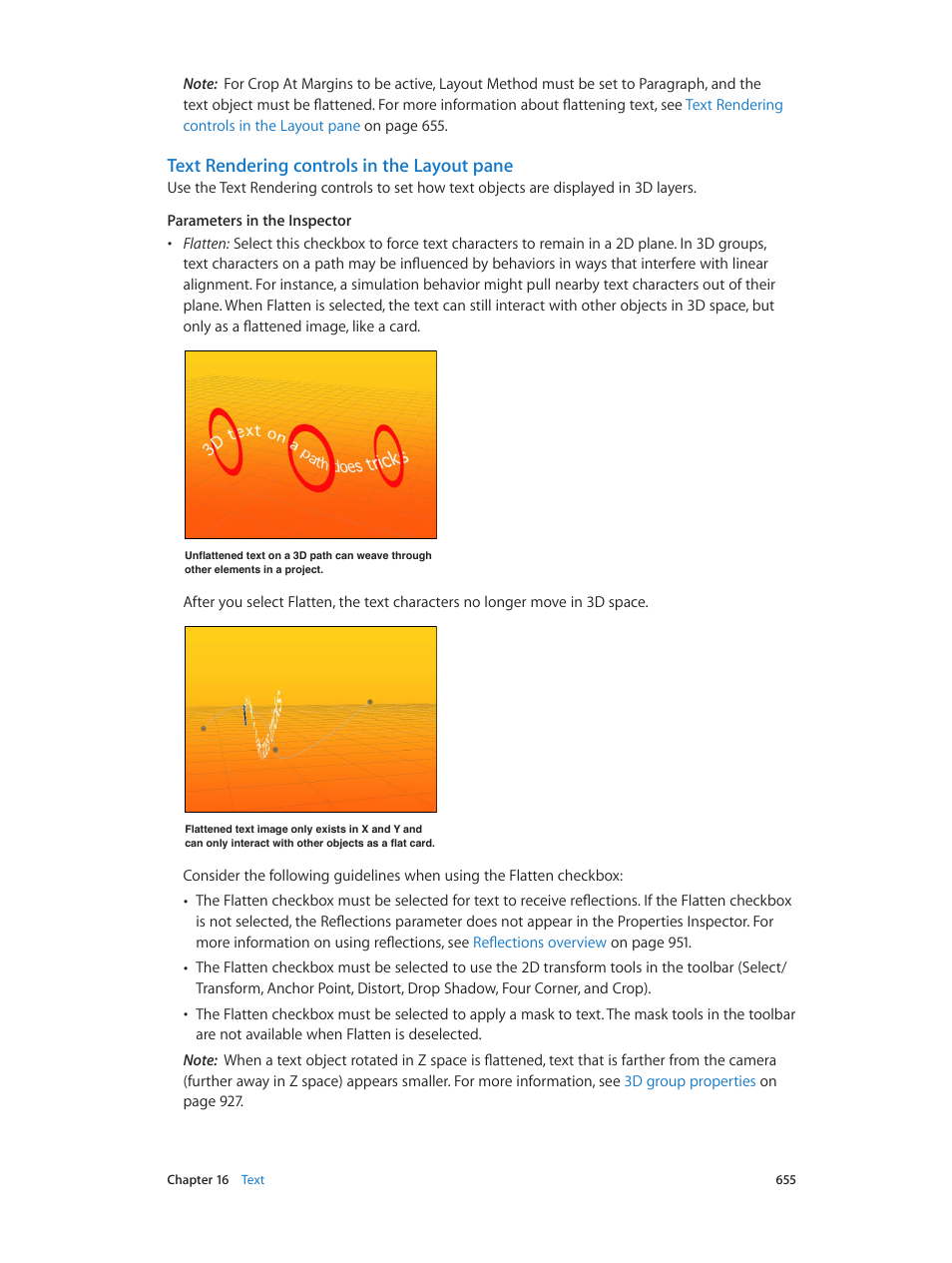Text rendering controls in the layout pane, Iption in, Text rendering | Controls in the layout pane | Apple Motion 5.1.1 User Manual | Page 655 / 1090