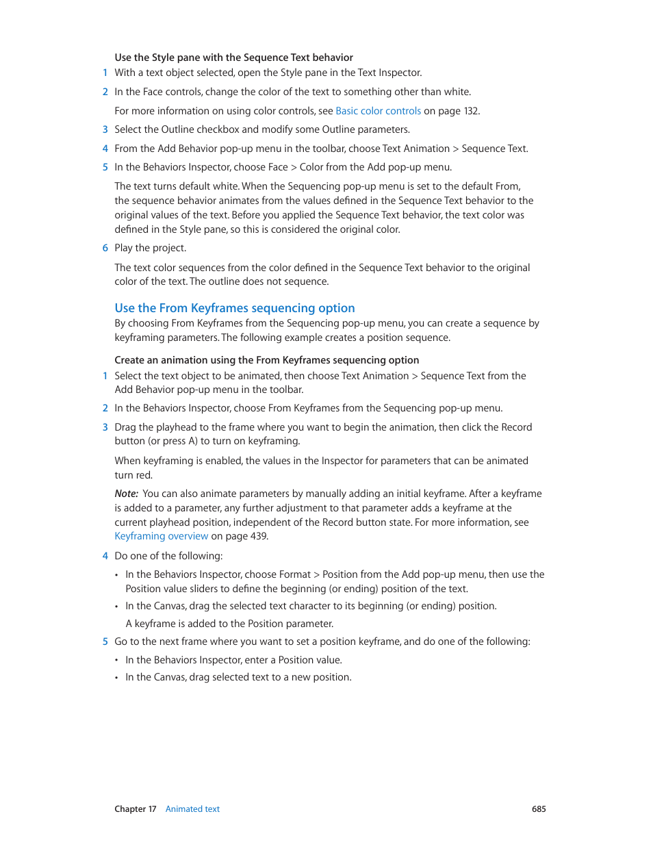 Use the from keyframes sequencing option | Apple Motion 5.1.1 User Manual | Page 685 / 1090