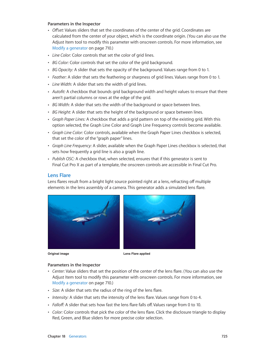 Lens flare | Apple Motion 5.1.1 User Manual | Page 725 / 1090
