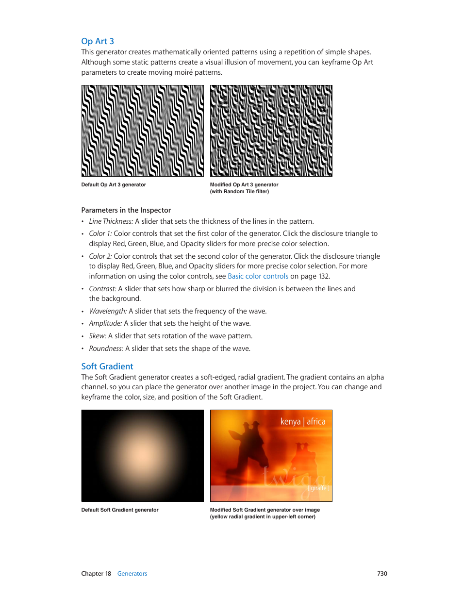 Op art 3, Soft gradient | Apple Motion 5.1.1 User Manual | Page 730 / 1090