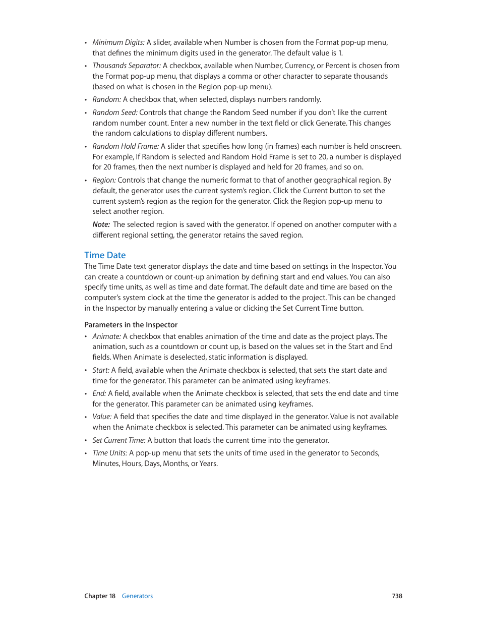 Time date | Apple Motion 5.1.1 User Manual | Page 738 / 1090
