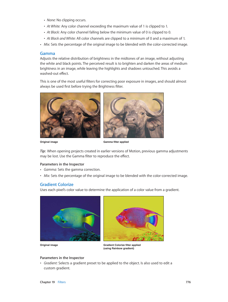 Gamma, Gradient colorize | Apple Motion 5.1.1 User Manual | Page 776 / 1090