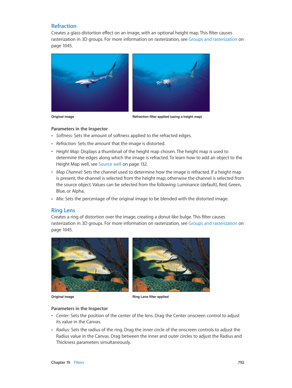 Refraction, Ring lens | Apple Motion 5.1.1 User Manual | Page 792 / 1090