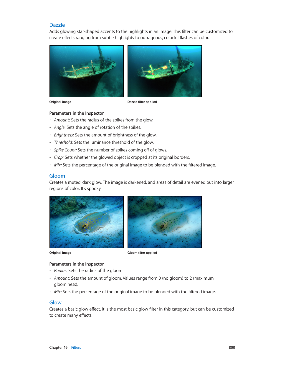 Dazzle, Gloom, Glow | Apple Motion 5.1.1 User Manual | Page 800 / 1090