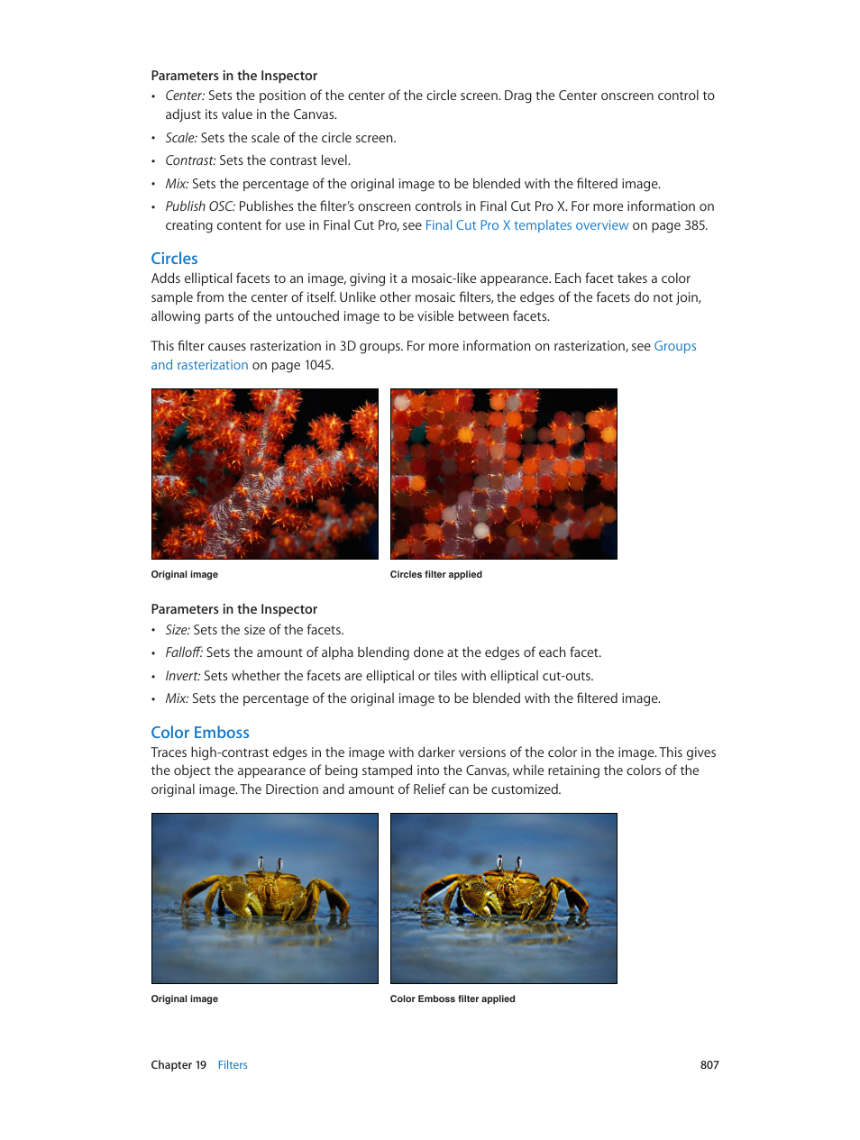 Circles, Color emboss | Apple Motion 5.1.1 User Manual | Page 807 / 1090