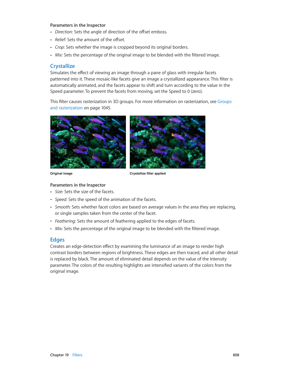 Crystallize, Edges | Apple Motion 5.1.1 User Manual | Page 808 / 1090