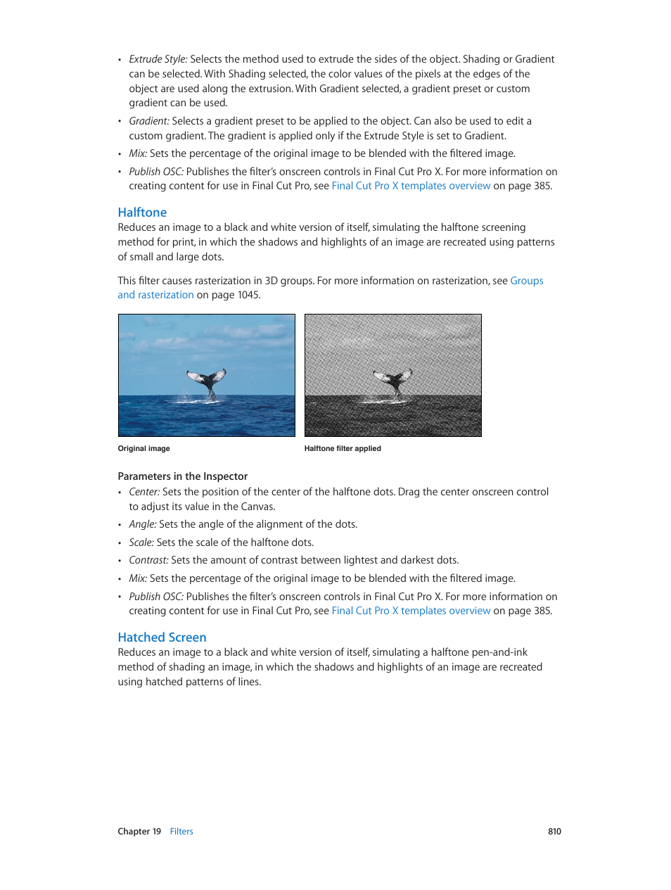 Halftone, Hatched screen | Apple Motion 5.1.1 User Manual | Page 810 / 1090