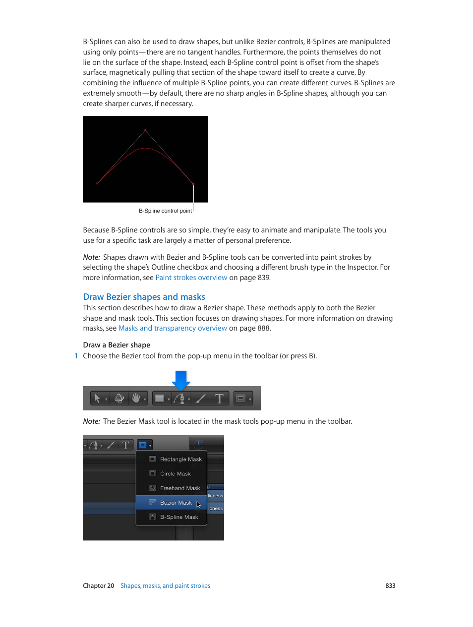Draw bezier shapes and masks | Apple Motion 5.1.1 User Manual | Page 833 / 1090