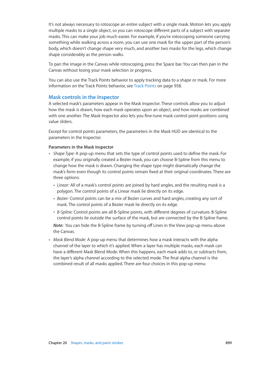 Mask controls in the inspector | Apple Motion 5.1.1 User Manual | Page 899 / 1090