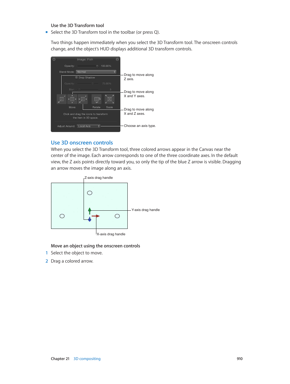 Use 3d onscreen controls | Apple Motion 5.1.1 User Manual | Page 910 / 1090