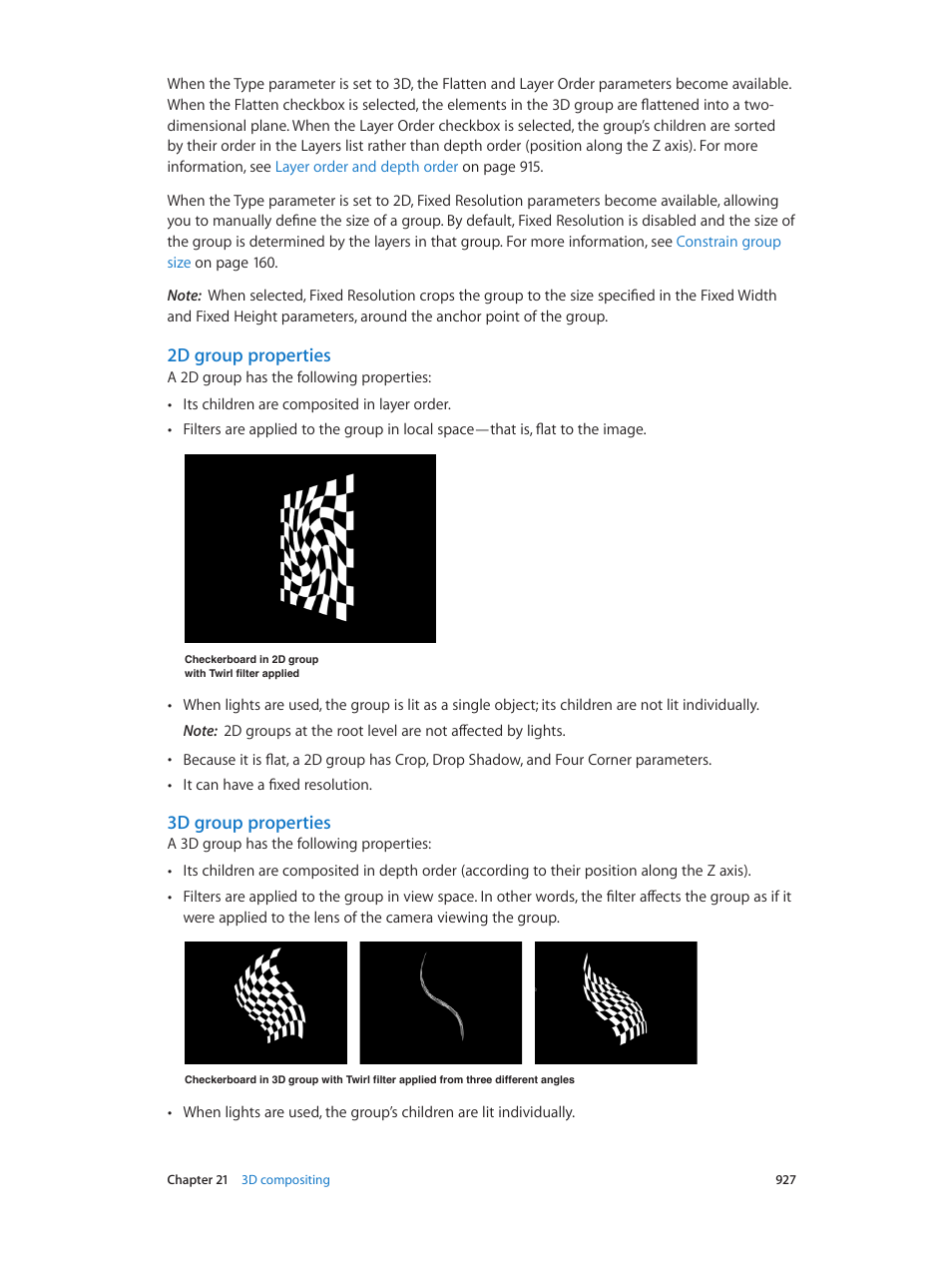 2d group properties, 3d group properties, Group properties | Apple Motion 5.1.1 User Manual | Page 927 / 1090