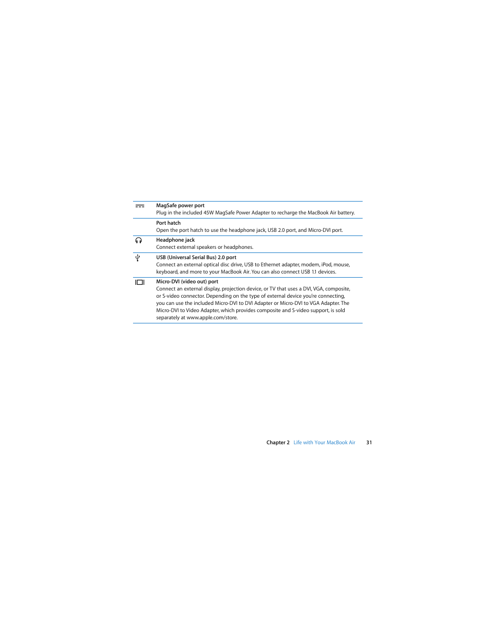 Apple MacBook Air User Manual | Page 31 / 76