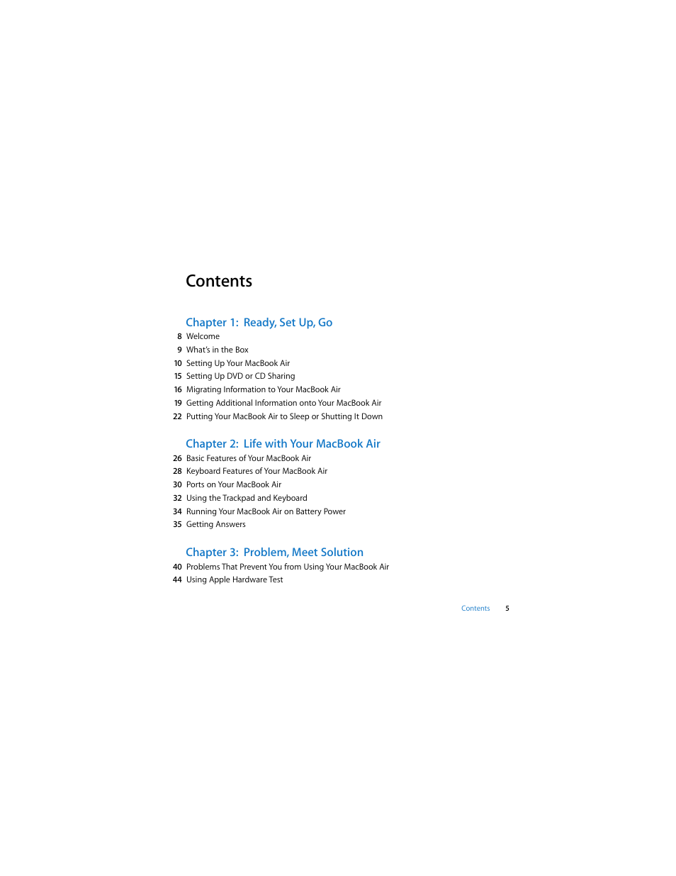 Apple MacBook Air User Manual | Page 5 / 76