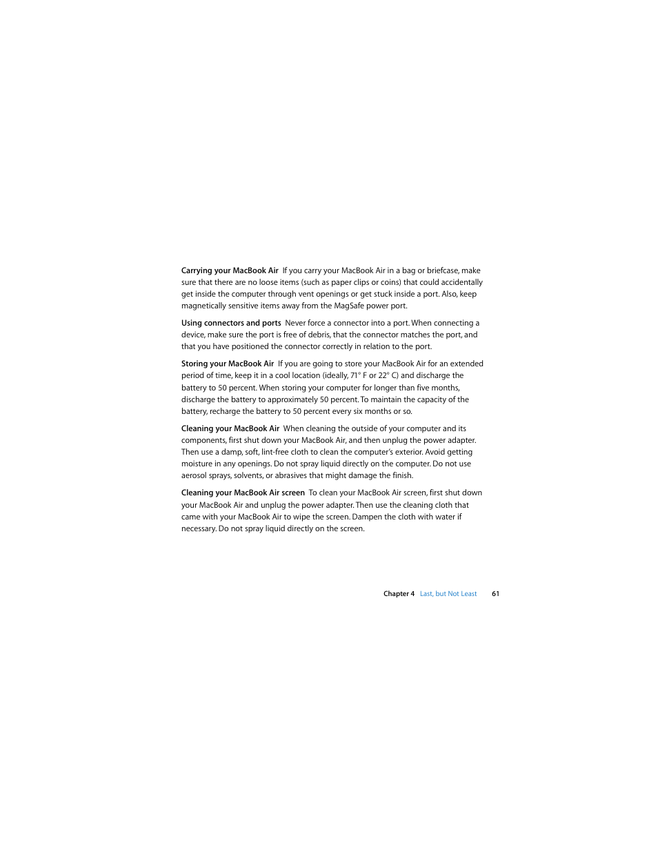 Apple MacBook Air User Manual | Page 61 / 76
