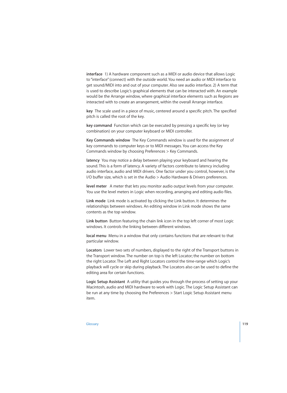 Apple Logic (1.1) User Manual | Page 119 / 133