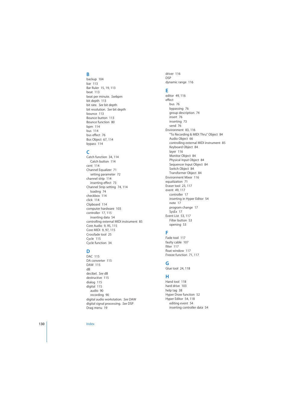 Apple Logic (1.1) User Manual | Page 130 / 133