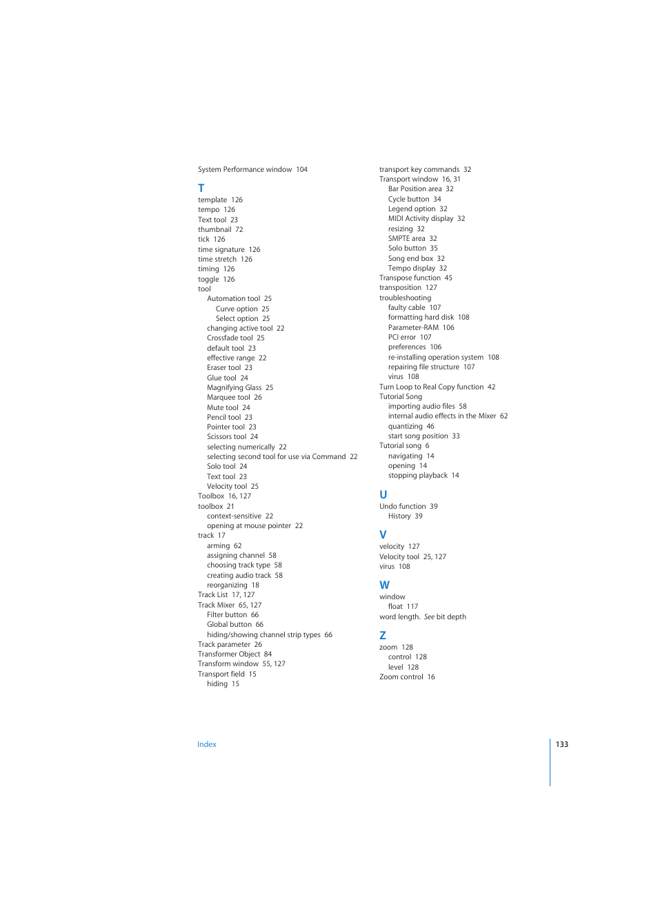 Apple Logic (1.1) User Manual | Page 133 / 133