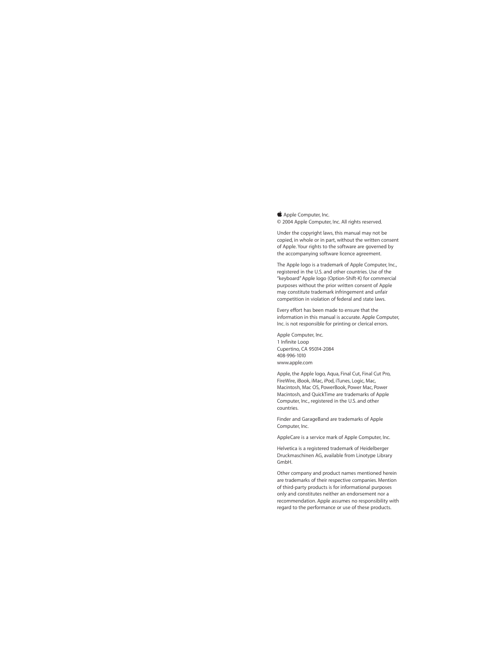 Apple Logic (1.1) User Manual | Page 2 / 133