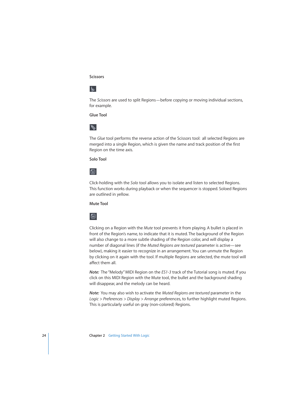 Apple Logic (1.1) User Manual | Page 24 / 133