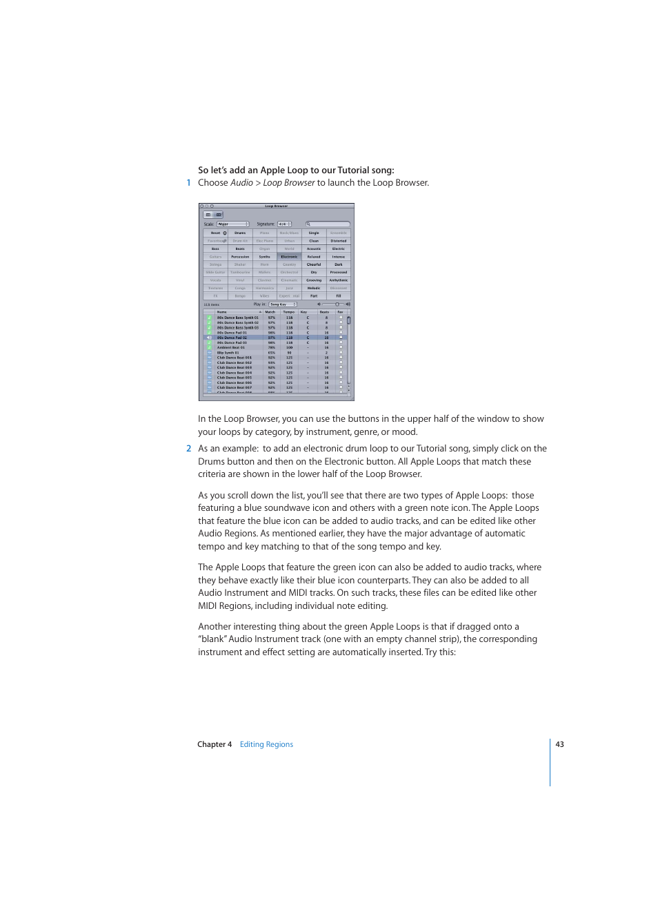 Apple Logic (1.1) User Manual | Page 43 / 133