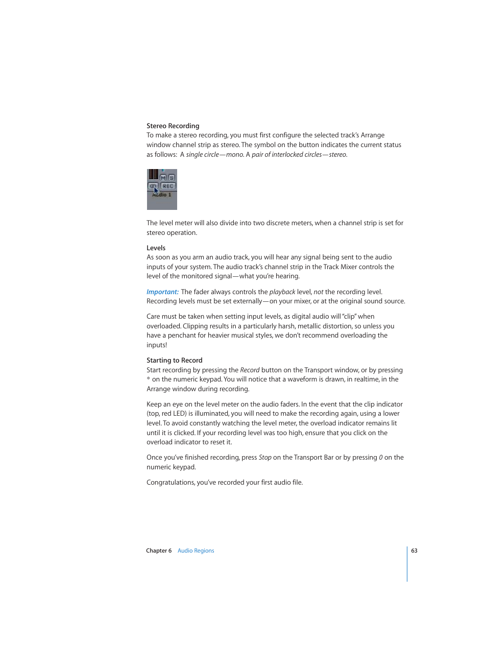 Apple Logic (1.1) User Manual | Page 63 / 133