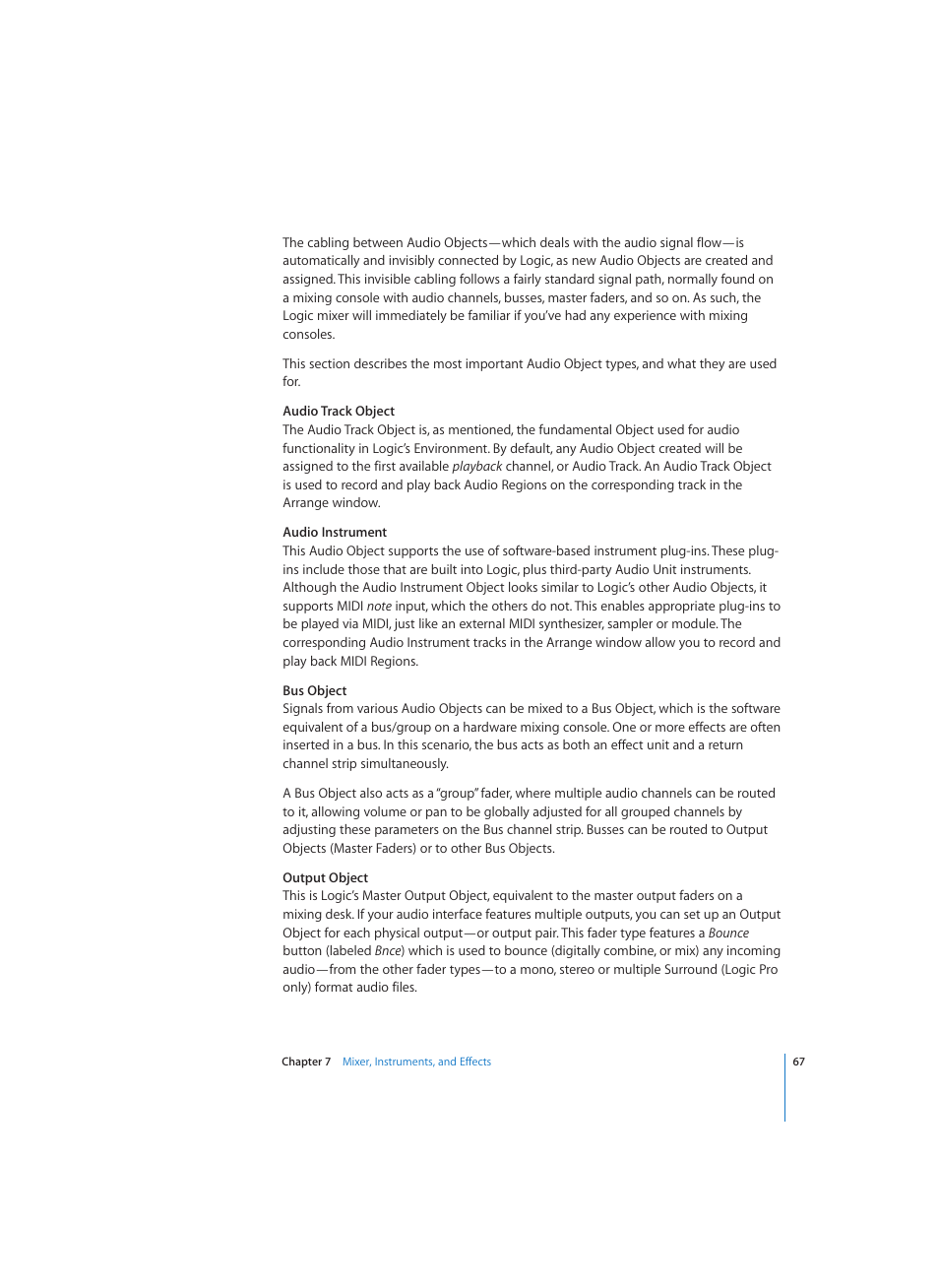 Apple Logic (1.1) User Manual | Page 67 / 133