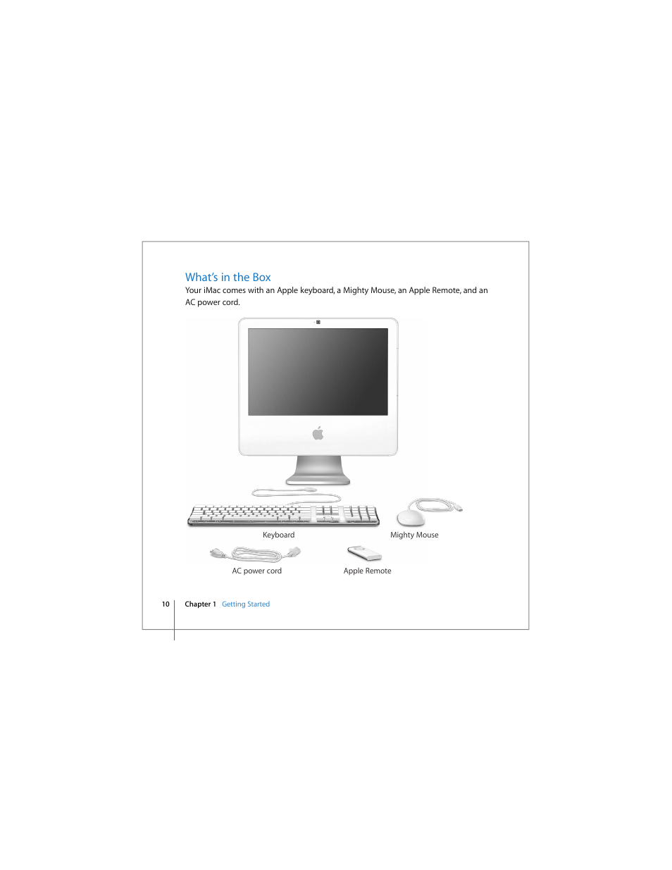 What’s in the box | Apple iMac (Early 2006) User Manual | Page 10 / 120