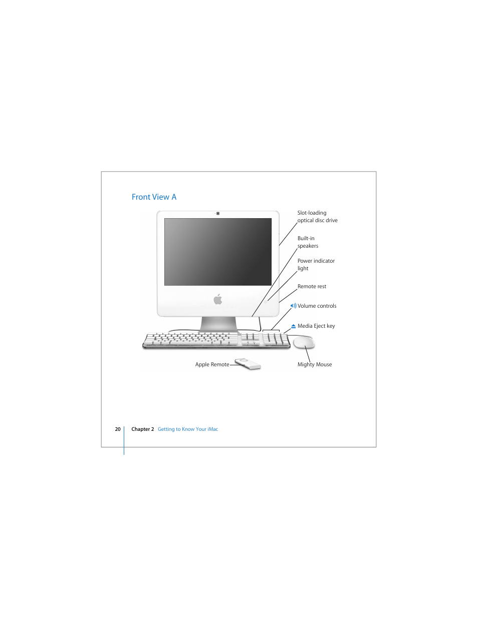 Front view a | Apple iMac (Early 2006) User Manual | Page 20 / 120