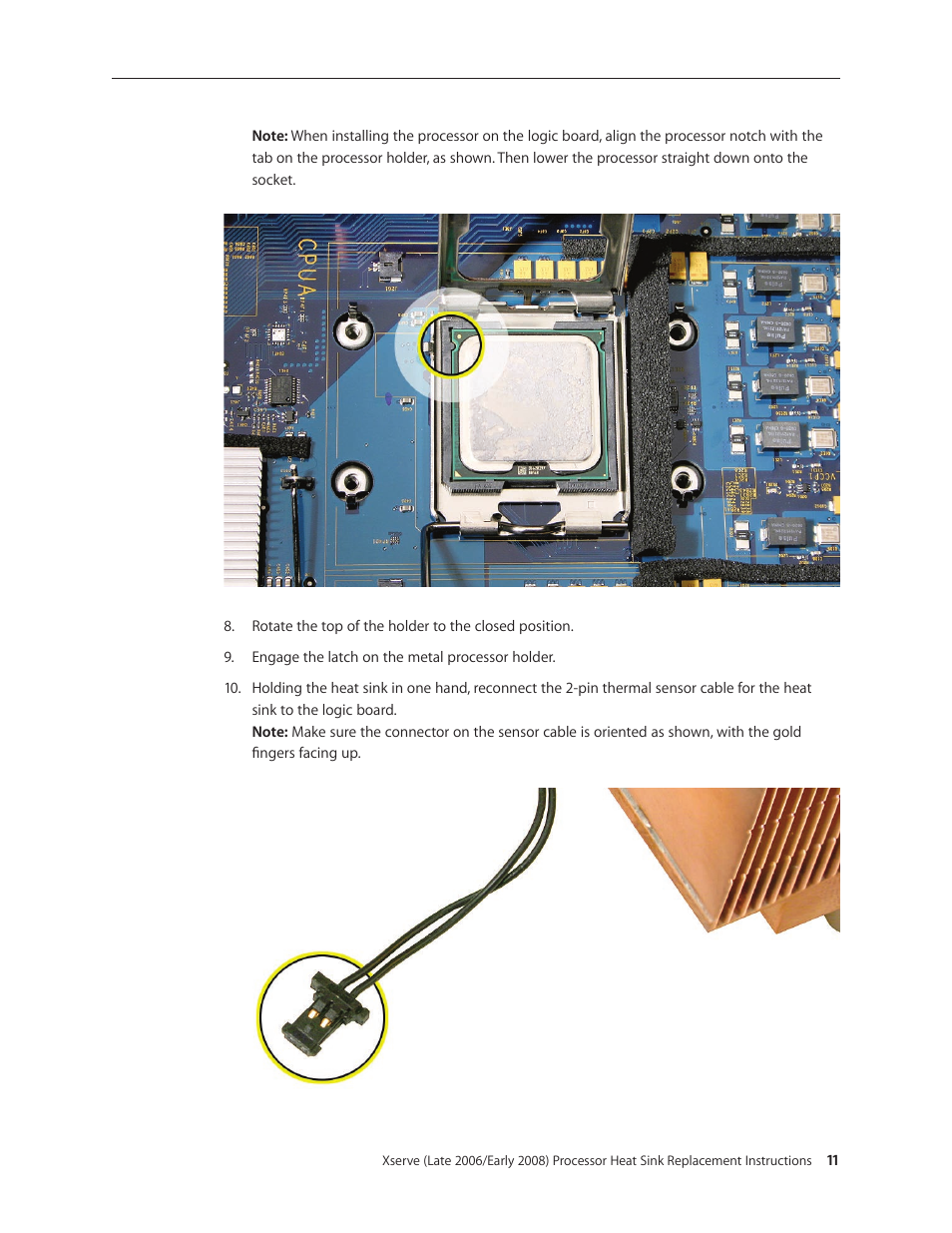 Apple Xserve (Early 2008) DIY Procedure for Heat Ssink User Manual | Page 11 / 14
