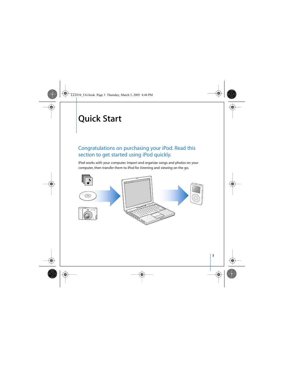 Quick start | Apple iPod (with color display) User Manual | Page 3 / 77