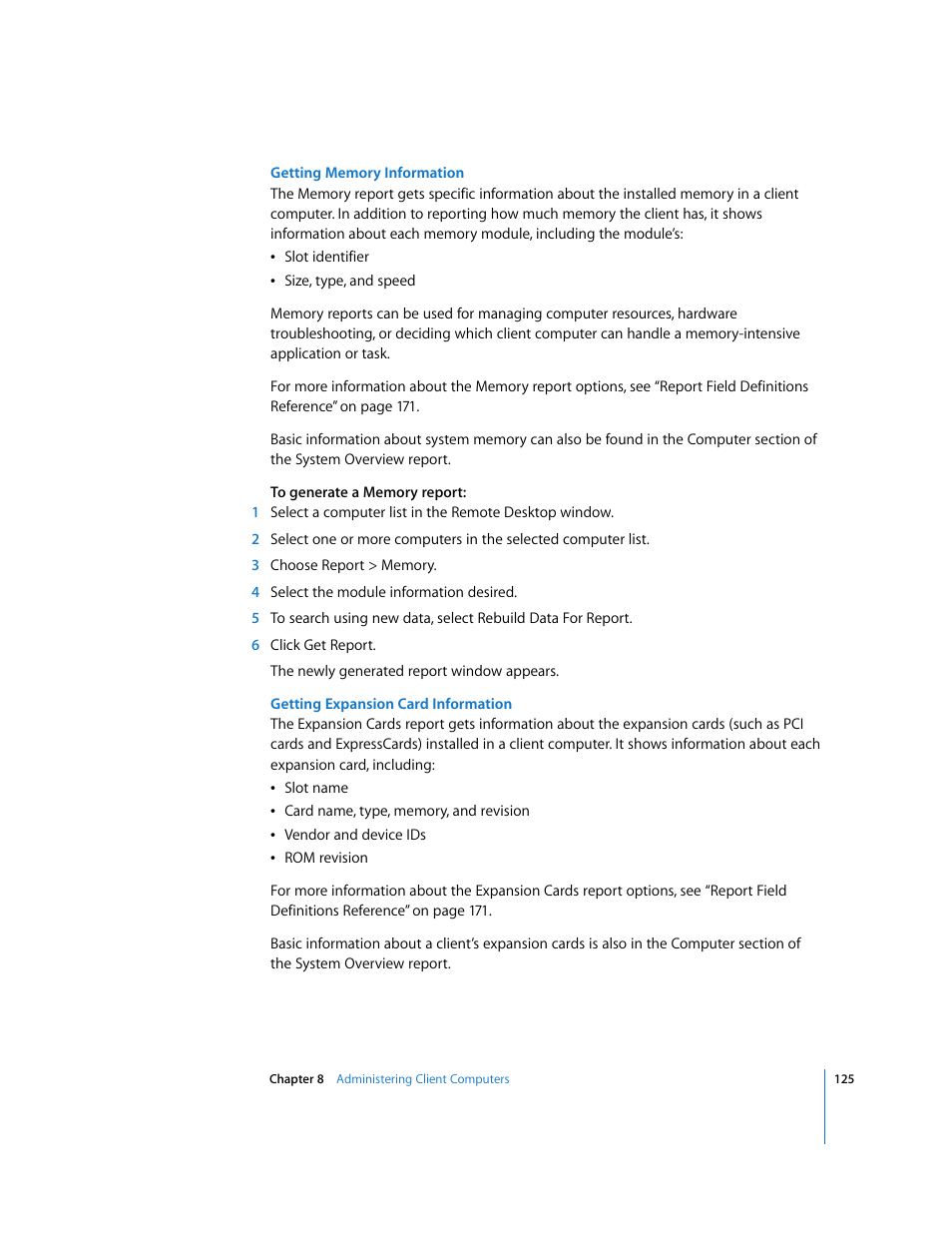 Apple Remote Desktop 3.1 User Manual | Page 125 / 191