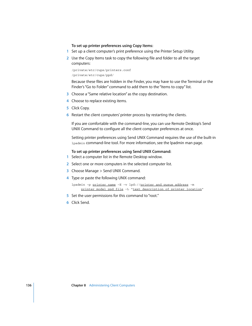 Apple Remote Desktop 3.1 User Manual | Page 136 / 191