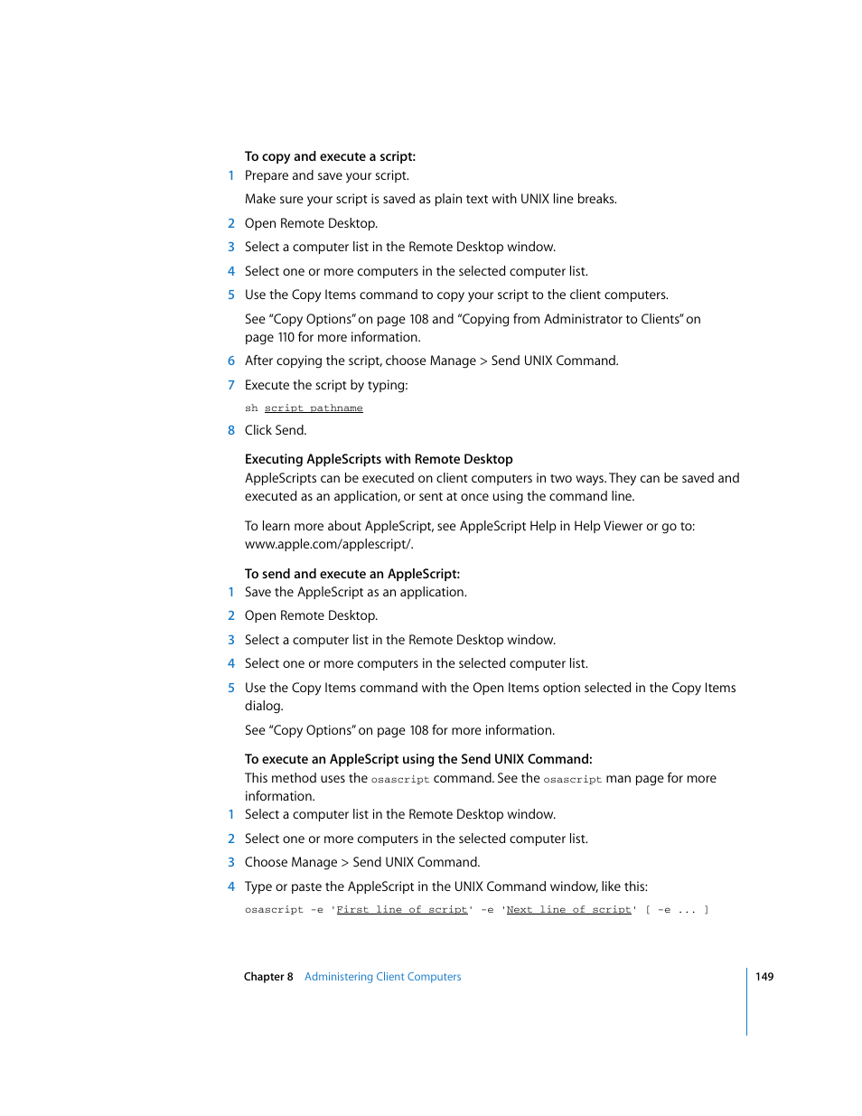 Apple Remote Desktop 3.1 User Manual | Page 149 / 191
